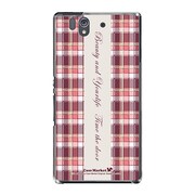 SO-02E-YCM2P0159-78 [オリジナルデザイン docomo SO-02E Xperia Z ケース (チェック柄コレクション beauty)]