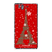 SO-02E-YCM2P0177-78 [オリジナルデザイン docomo SO-02E Xperia Z ケース (エッフェル塔コレクション レッド & グリーン)]