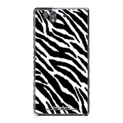 SO-02E-YCM2P0193-78 [オリジナルデザイン docomo SO-02E Xperia Z ケース (ゼブラ柄 クラシック ホワイト)]