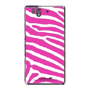 SO-02E-YCM2P0194-78 [オリジナルデザイン docomo SO-02E Xperia Z ケース (ゼブラ柄 ピンク)]