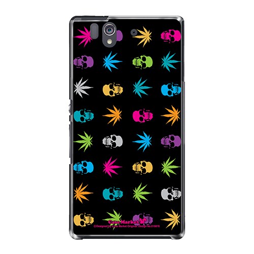 SO-02E-YCM2P0198-78 [オリジナルデザイン docomo SO-02E Xperia Z ケース (カラフルモノグラムスカル)]