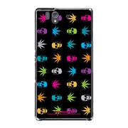 SO-02E-YCM2P0198-78 [オリジナルデザイン docomo SO-02E Xperia Z ケース (カラフルモノグラムスカル)]