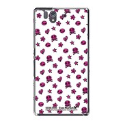 SO-02E-YCM2P0207-78 [オリジナルデザイン docomo SO-02E Xperia Z ケース (ハートブレイクモノグラム ホワイト)]