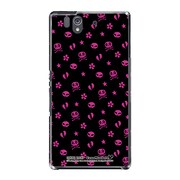 SO-02E-YCM2P0208-78 [オリジナルデザイン docomo SO-02E Xperia Z ケース (ハートブレイクモノグラム ブラック)]