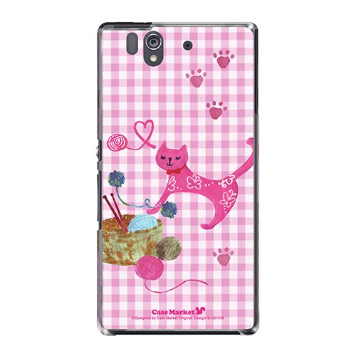 SO-02E-YCM2P0216-78 [オリジナルデザイン docomo SO-02E Xperia Z ケース (ネコちゃんのいたずら)]