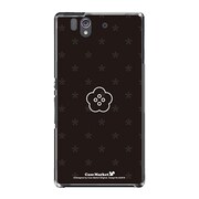 SO-02E-YCM2P0239-78 [オリジナルデザイン docomo SO-02E Xperia Z ケース (ブラックスターフラワー A)]