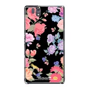 SO-02E-YCM2P0245-78 [オリジナルデザイン docomo SO-02E Xperia Z ケース (ナイトフローラル)]