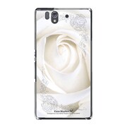 SO-02E-YCM2P0249-78 [オリジナルデザイン docomo SO-02E Xperia Z ケース (ホワイトローズオブジェクト)]