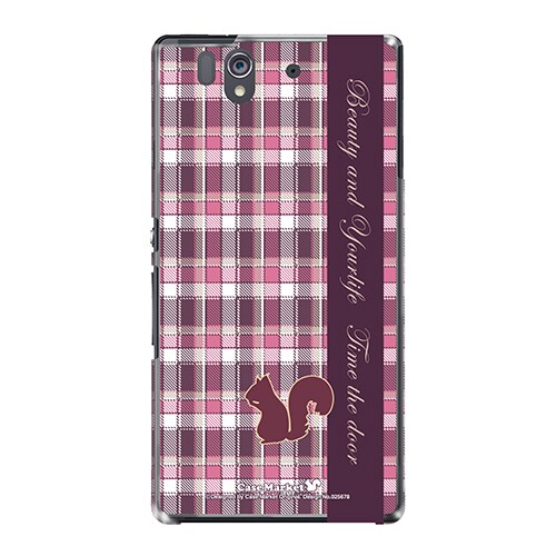 SO-02E-YCM2P0256-78 [オリジナルデザイン docomo SO-02E Xperia Z ケース (チェック柄コレクション リス)]