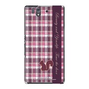SO-02E-YCM2P0256-78 [オリジナルデザイン docomo SO-02E Xperia Z ケース (チェック柄コレクション リス)]