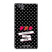 SO-02E-YCM2P0268-78 [オリジナルデザイン docomo SO-02E Xperia Z ケース (ストロベリーforgirls)]