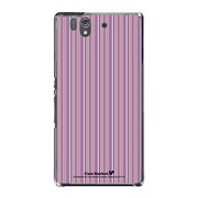 SO-02E-YCM2P0271-78 [オリジナルデザイン docomo SO-02E Xperia Z ケース (Stripe Pattern パープル)]