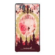 SO-02E-YCM2P0274-78 [オリジナルデザイン docomo SO-02E Xperia Z ケース (薔薇のお城)]