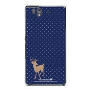 SO-02E-YCM2P0284-78 [オリジナルデザイン docomo SO-02E Xperia Z ケース (Dot Reindeer ブルー)]