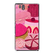 SO-02E-YCM2P0297-78 [オリジナルデザイン docomo SO-02E Xperia Z ケース (ピンクカフェ)]