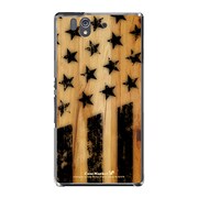 SO-02E-YCM2P0310-78 [オリジナルデザイン docomo SO-02E Xperia Z ケース (American Flag Wood Burn)]