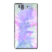 SO-02E-YCM2P0346-78 [オリジナルデザイン docomo SO-02E Xperia Z ケース (タイダイ パープル)]