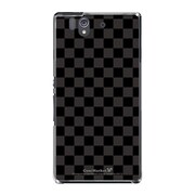 SO-02E-YCM2P0351-78 [オリジナルデザイン docomo SO-02E Xperia Z ケース (ブラック 市松柄)]