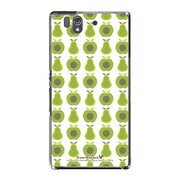 SO-02E-YCM2P0358-78 [オリジナルデザイン docomo SO-02E Xperia Z ケース (ドット グリーンアップル)]