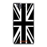 SO-02E-YCM2P0373-78 [オリジナルデザイン docomo SO-02E Xperia Z ケース (ユニオンジャックコレクション モノクローム)]