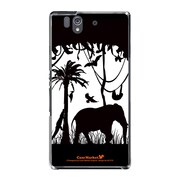 SO-02E-YCM2P0374-78 [オリジナルデザイン docomo SO-02E Xperia Z ケース (ブラックサファリ)]