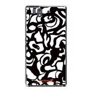 SO-02E-YCM2P0376-78 [オリジナルデザイン docomo SO-02E Xperia Z ケース (モノクロームフラワー)]