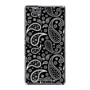 SO-02E-YCM2P0377-78 [オリジナルデザイン docomo SO-02E Xperia Z ケース (ペイズリーブラック)]