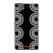 SO-02E-YCM2P0379-78 [オリジナルデザイン docomo SO-02E Xperia Z ケース (ホワイト & ブラック レース)]