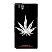 SO-02E-YCM2P0392-78 [オリジナルデザイン docomo SO-02E Xperia Z ケース (Black Leaves)]