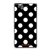 SO-02E-YCM2P0397-78 [オリジナルデザイン docomo SO-02E Xperia Z ケース (Dot Pattern クラシック Big ブラック)]