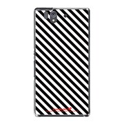 SO-02E-YCM2P0410-78 [オリジナルデザイン docomo SO-02E Xperia Z ケース (モノクロ ストライプ ライン)]