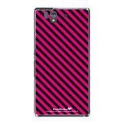 SO-02E-YCM2P0411-78 [オリジナルデザイン docomo SO-02E Xperia Z ケース (ピンク ストライプ ライン)]