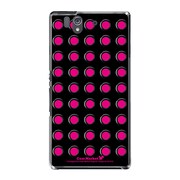 SO-02E-YCM2P0413-78 [オリジナルデザイン docomo SO-02E Xperia Z ケース (ブラックグロメット & ピンク)]