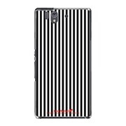 SO-02E-YCM2P0418-78 [オリジナルデザイン docomo SO-02E Xperia Z ケース (モノクロストライプ ベビーライン)]