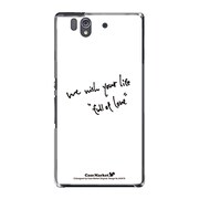SO-02E-YCM2P0426-78 [オリジナルデザイン docomo SO-02E Xperia Z ケース (We wish your life Full of Love / White)]