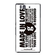 SO-02E-YCM2P0440-78 [オリジナルデザイン docomo SO-02E Xperia Z ケース (MADE IN LOVE mono design)]