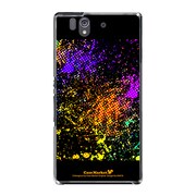 SO-02E-YCM2P0446-78 [オリジナルデザイン docomo SO-02E Xperia Z ケース (Smash Paint Graphics - Smash Purple)]