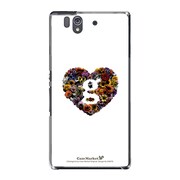 SO-02E-YCM2P0464-78 [オリジナルデザイン docomo SO-02E Xperia Z ケース (Lovegram Flower Heart white)]