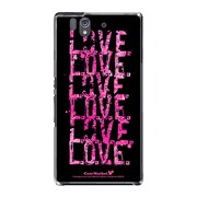 SO-02E-YCM2P0469-78 [オリジナルデザイン docomo SO-02E Xperia Z ケース (LOVE. LOVE. LOVE. The Pink)]
