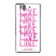 SO-02E-YCM2P0470-78 [オリジナルデザイン docomo SO-02E Xperia Z ケース (LOVE. LOVE. LOVE. The White)]