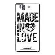 SO-02E-YCM2P0471-78 [オリジナルデザイン docomo SO-02E Xperia Z ケース (Made in Love Black Paint)]
