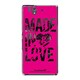 SO-02E-YCM2P0472-78 [オリジナルデザイン docomo SO-02E Xperia Z ケース (Made in Love Pink Paint)]