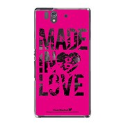 SO-02E-YCM2P0472-78 [オリジナルデザイン docomo SO-02E Xperia Z ケース (Made in Love Pink Paint)]