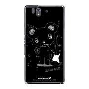 SO-02E-YCM2P0480-78 [オリジナルデザイン docomo SO-02E Xperia Z ケース (メロイックベア サイコパス & ギター - B)]