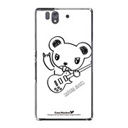 SO-02E-YCM2P0482-78 [オリジナルデザイン docomo SO-02E Xperia Z ケース (メロイックベア サイコパス & ギター - D)]