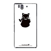 SO-02E-YCM2P0485-78 [オリジナルデザイン docomo SO-02E Xperia Z ケース (メロイックキャット サイコパス & アップル - A)]