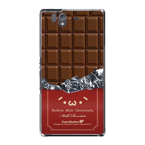 SO-02E-YCM2P0501-78 [オリジナルデザイン docomo SO-02E Xperia Z ケース (ショボーン on 板チョコ (´・ω・`))]