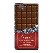 SO-02E-YCM2P0501-78 [オリジナルデザイン docomo SO-02E Xperia Z ケース (ショボーン on 板チョコ (´・ω・`))]