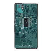 SO-02E-YCM2P0503-78 [オリジナルデザイン docomo SO-02E Xperia Z ケース (ショボーン on 基盤 (´・ω・`))]