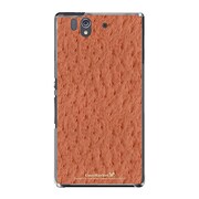 SO-02E-YCM2P0518-78 [オリジナルデザイン docomo SO-02E Xperia Z ケース (オーストリッチ パターン レットブラウン)]
